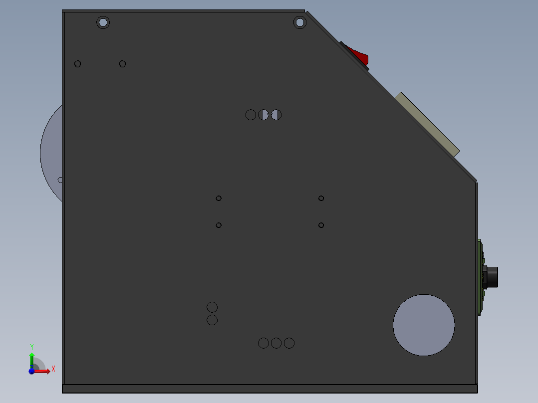夹头式转子抛光机Solidworks设计附STP格式前视图