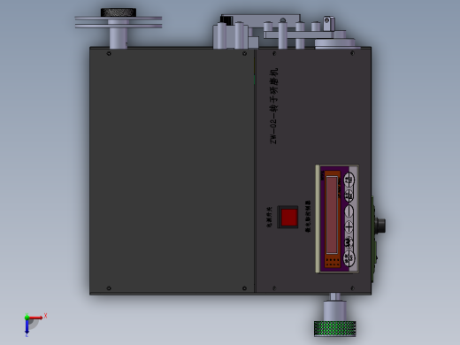 夹头式转子抛光机Solidworks设计附STP格式俯视缩略图