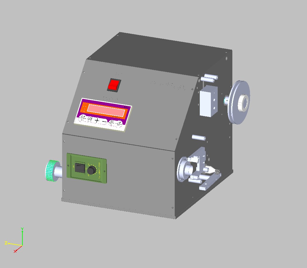 夹头式转子抛光机Solidworks设计附STP格式