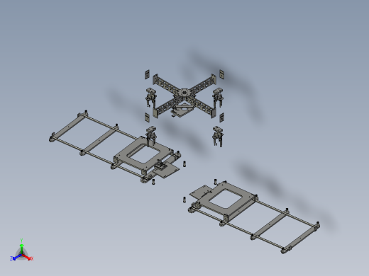 双转台工作站3D数模图纸 STP格式