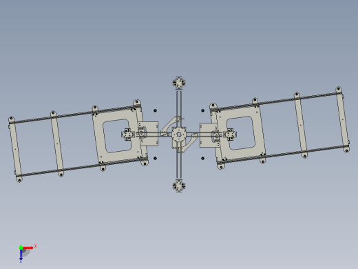 双转台工作站3D数模图纸 STP格式俯视缩略图