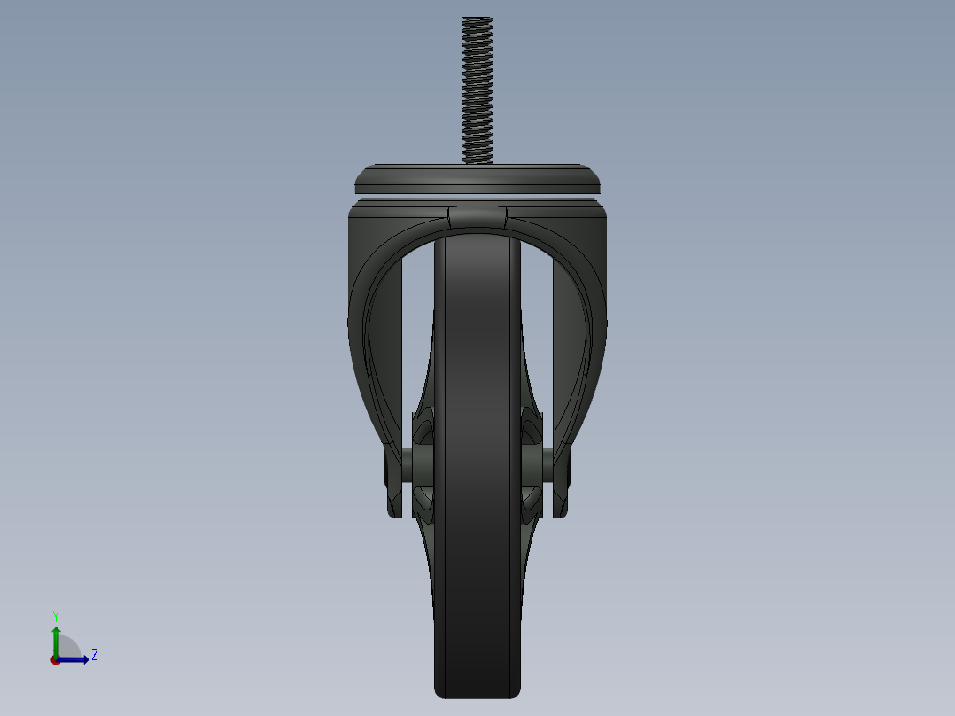 工业万向轮模型3D模型左视图