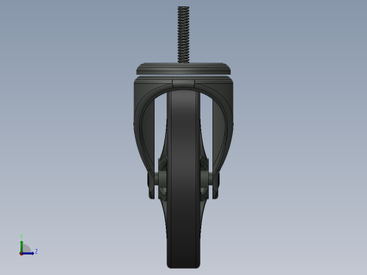 工业万向轮模型3D模型左视缩略图