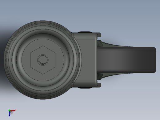 工业万向轮模型3D模型俯视缩略图