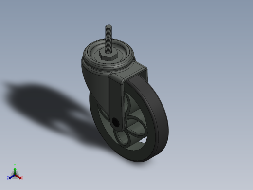 工业万向轮模型3D模型正等轴测缩略图