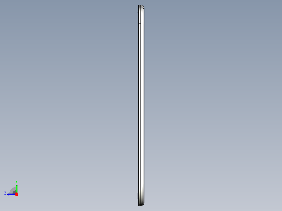 solidworks 三星S3手机模型右视图