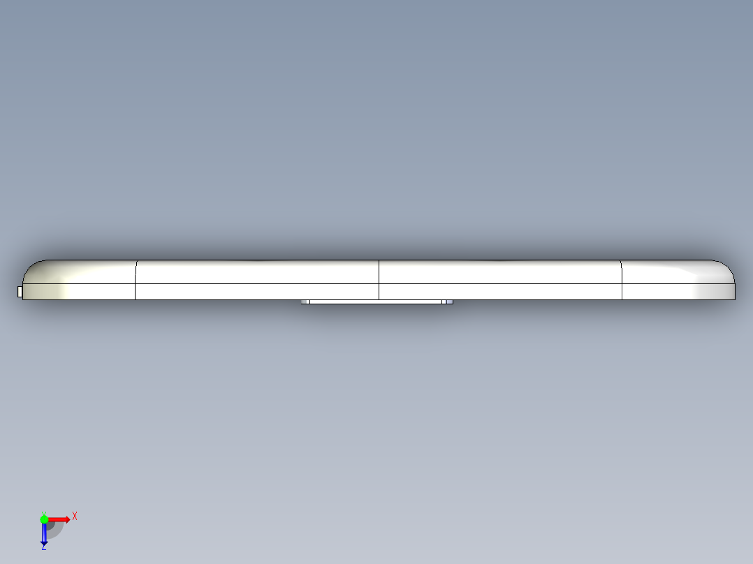 solidworks 三星S3手机模型俯视图