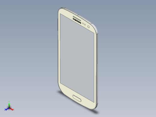 solidworks 三星S3手机模型正等轴测缩略图