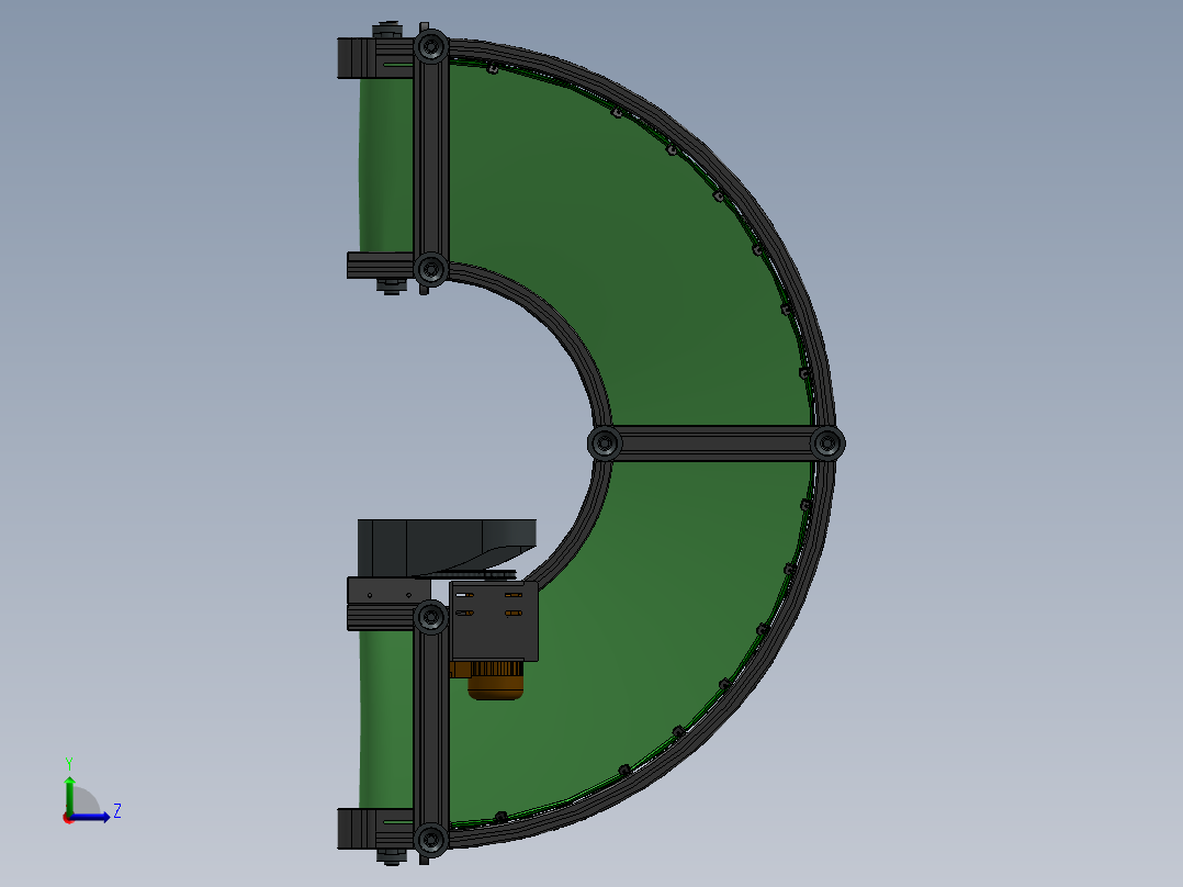 ZDH-PID-001 新型皮带转弯机左视图
