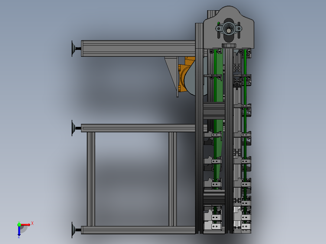 ZDH-PID-001 新型皮带转弯机俯视图