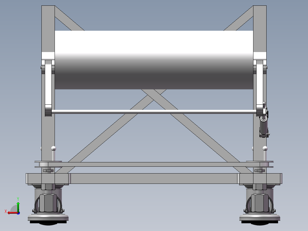 包装袋周转用便携移动设备后视图