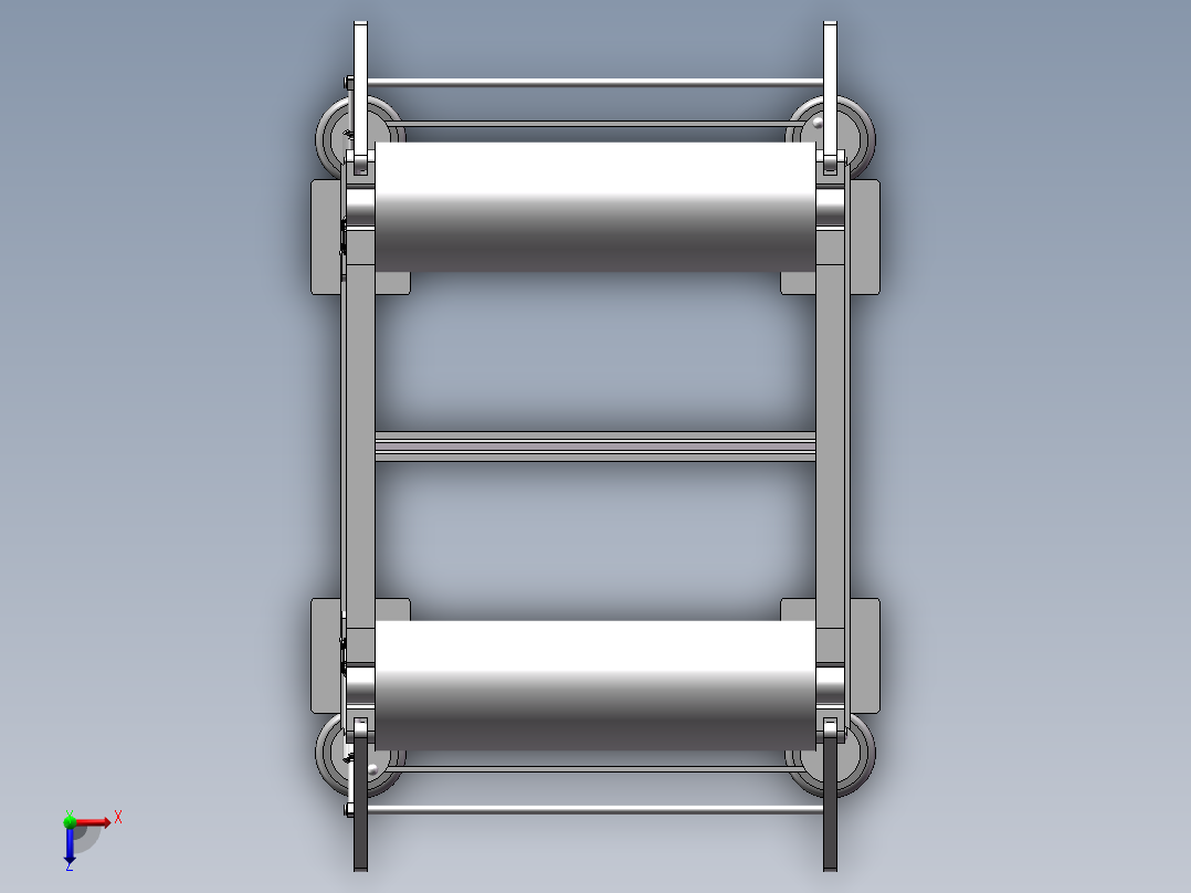 包装袋周转用便携移动设备俯视图