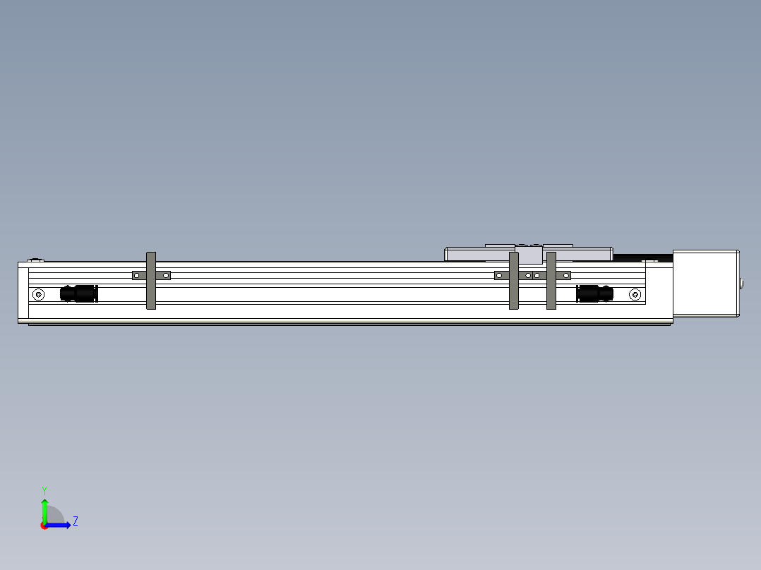 Toyo东佑达直线模组-ECH6-250-BL+煞車-M5左视图