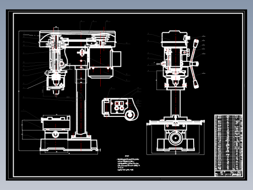 多用途小型钻铣床设计【10张CAD图纸含CAD图纸文档