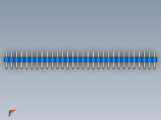 彩色公排针 100mil 2.54mm 系列-DS1022_blue_30p_100mil_TypeU_rev1.0俯视缩略图