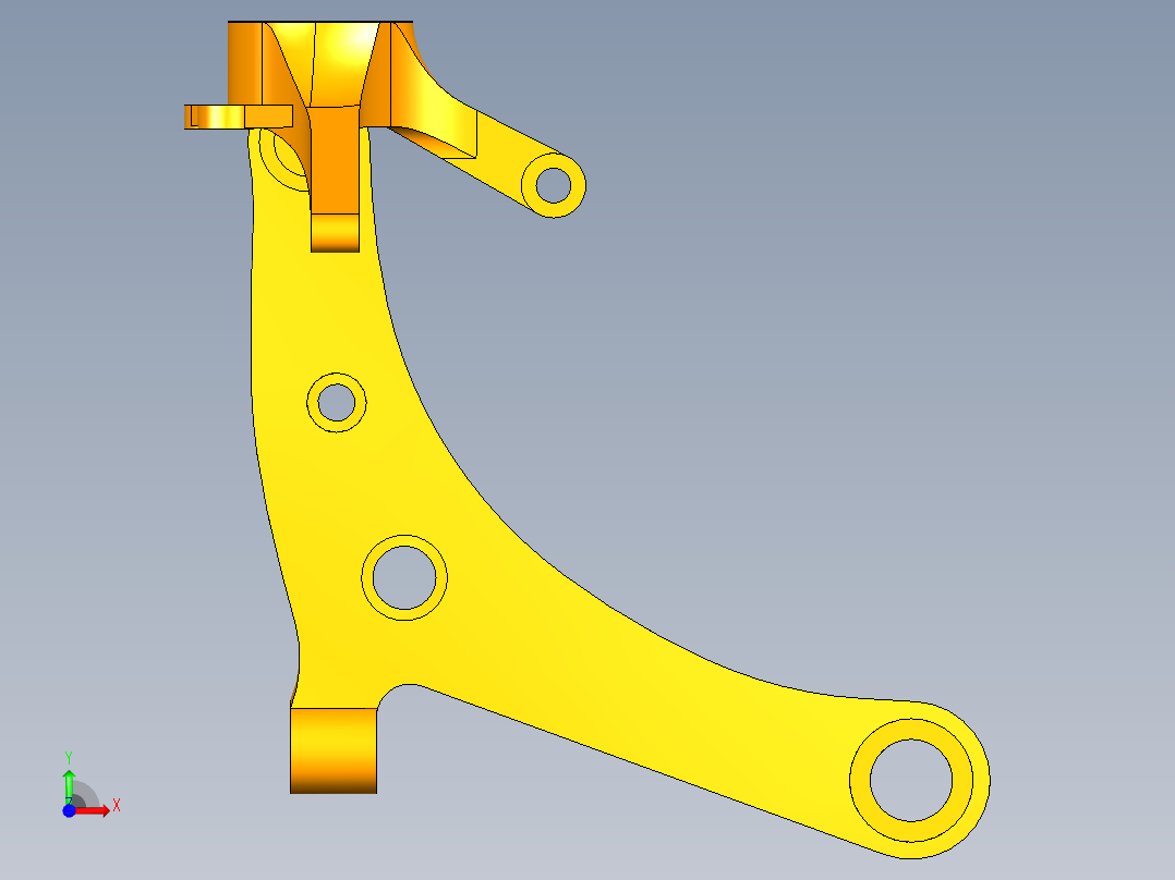 基于UG10.0汽车前摆臂有限元分析755602前视图