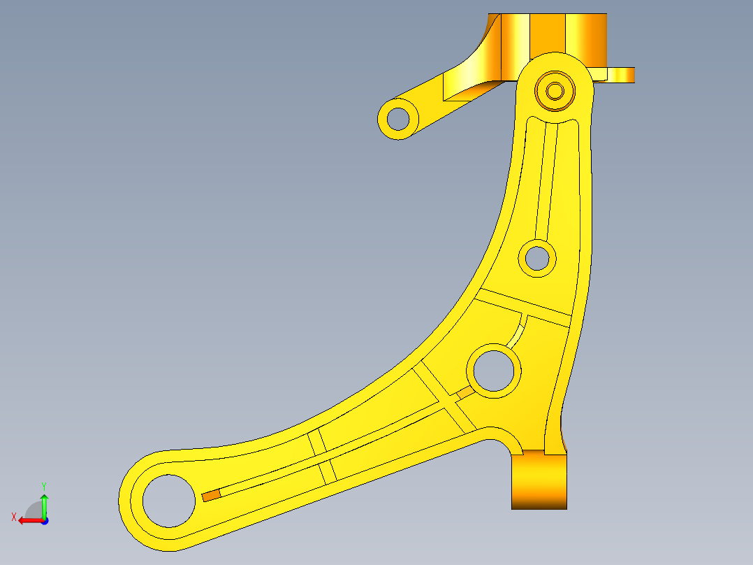 基于UG10.0汽车前摆臂有限元分析755602后视图