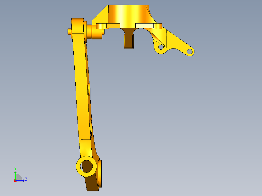 基于UG10.0汽车前摆臂有限元分析755602左视图