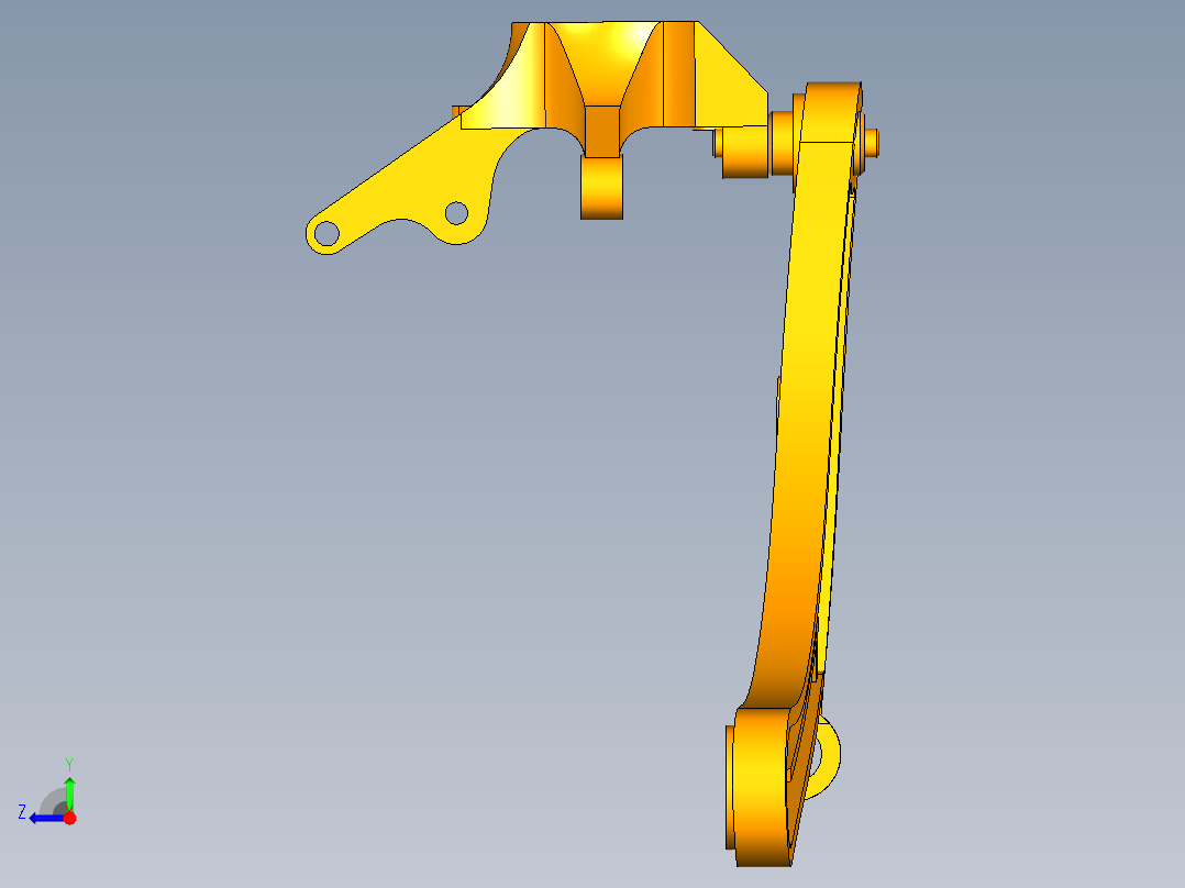 基于UG10.0汽车前摆臂有限元分析755602右视图