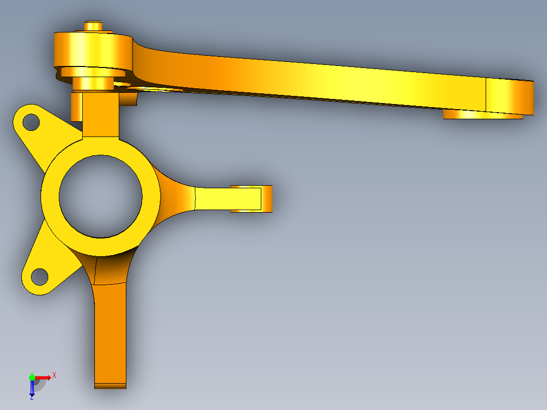 基于UG10.0汽车前摆臂有限元分析755602俯视图