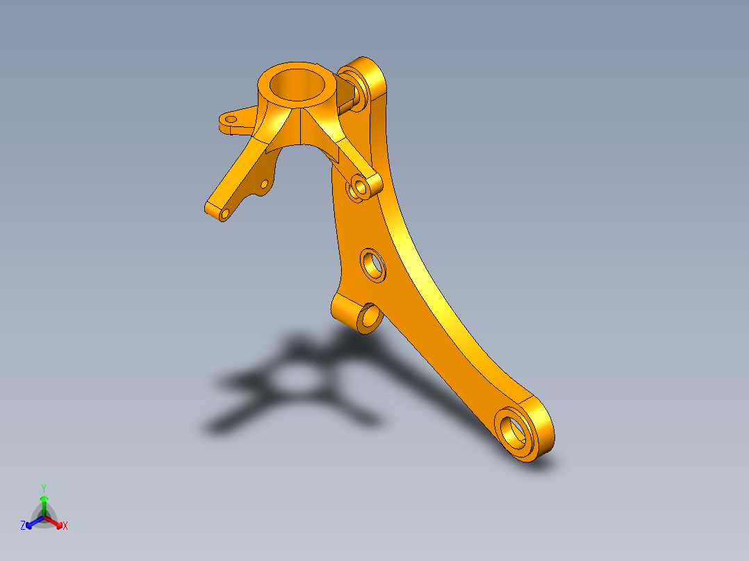 基于UG10.0汽车前摆臂有限元分析755602正等轴测图