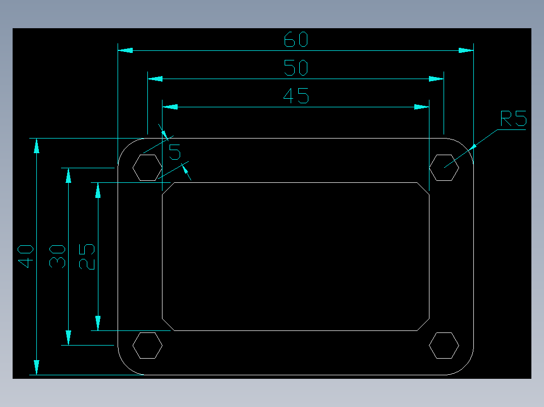 CAD格式机械制图二维100例练习-03 垫片