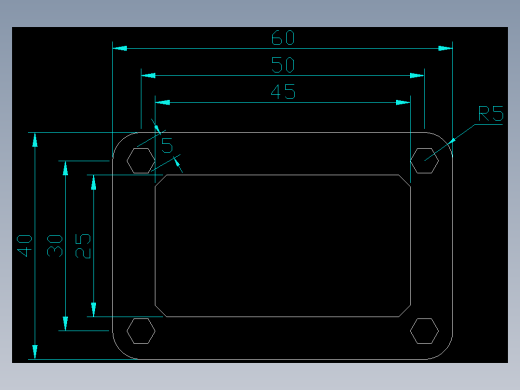 CAD格式机械制图二维100例练习-03 垫片
