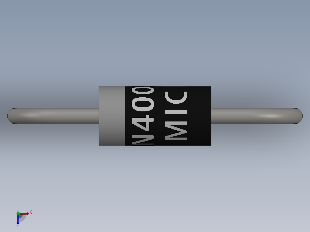 电容器 二极管 电阻器-Rectifier Diode 1N4005俯视图