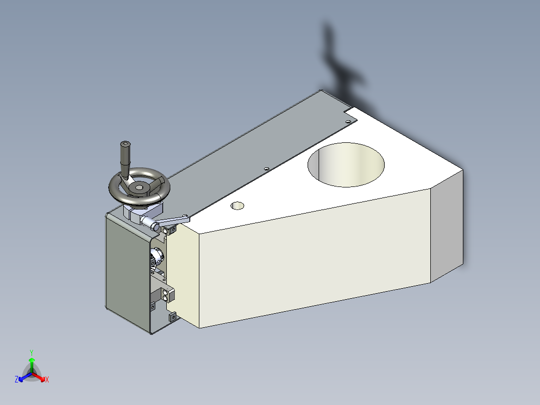 垂直度检测机构正等轴测图