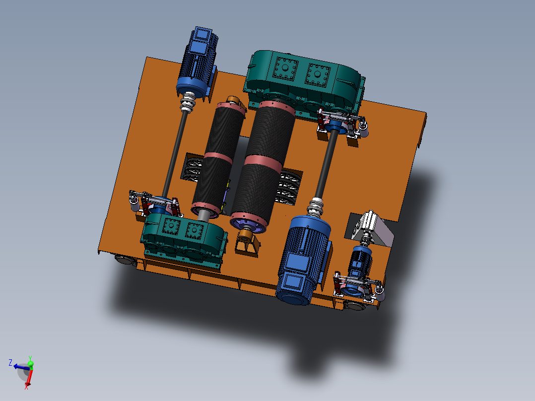 通用桥式起重机小车三维图