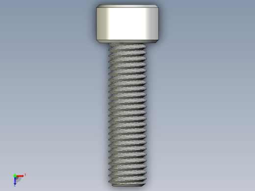 M8 x 1.25mm Thread 30mm LONG SOCKET HEAD CAP SCREW.IGS俯视缩略图