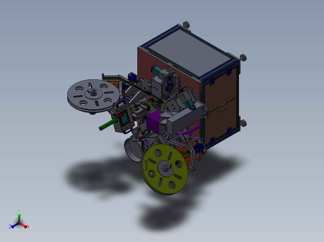 非标精密凸轮插针点焊检测一体机 非标自动化设备3D图纸3D模型正等轴测图