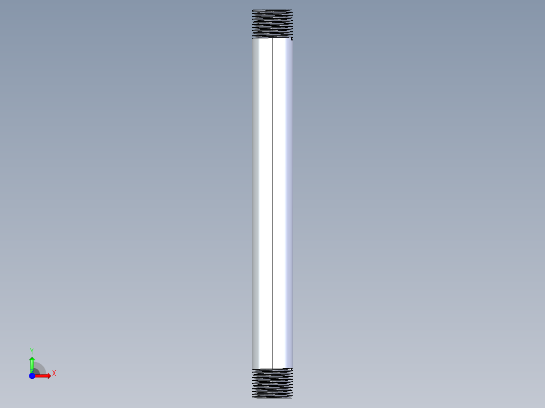 聚氯乙烯配件33-Sch80_Nipple_MPTxMPT_861-111_0.75in x 10in前视图