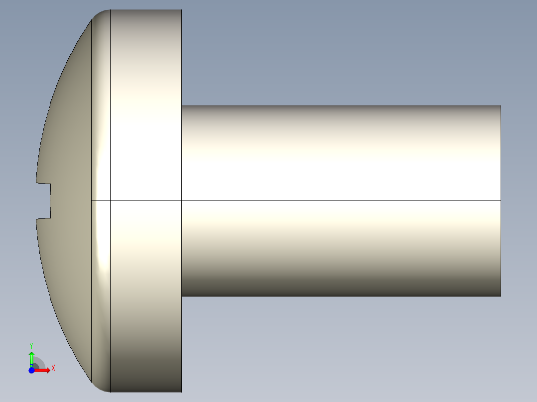 螺丝 M6 十字盘头-M6x10 Screw head.STEP前视图