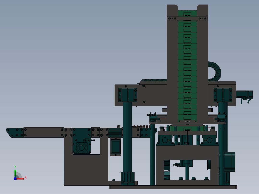 1.1收放料盘机构B YHD款前视图
