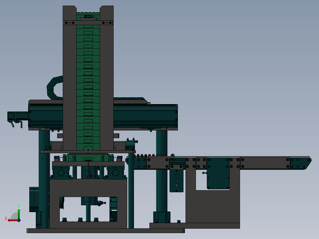 1.1收放料盘机构B YHD款后视图
