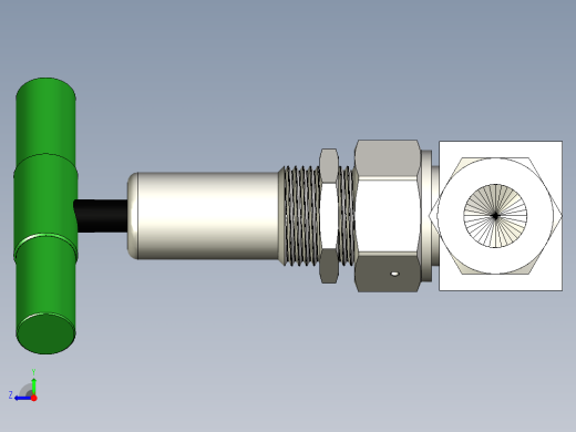 不锈钢波纹管密封阀，带垫圈，PCTFE阀杆顶端，12 mm世伟洛克管接头，SC-11清洁右视缩略图