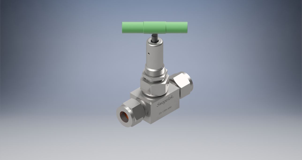 不锈钢波纹管密封阀，带垫圈，PCTFE阀杆顶端，12 mm世伟洛克管接头，SC-11清洁