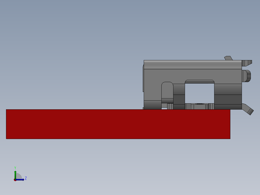 usb micro-b的分线板左视图