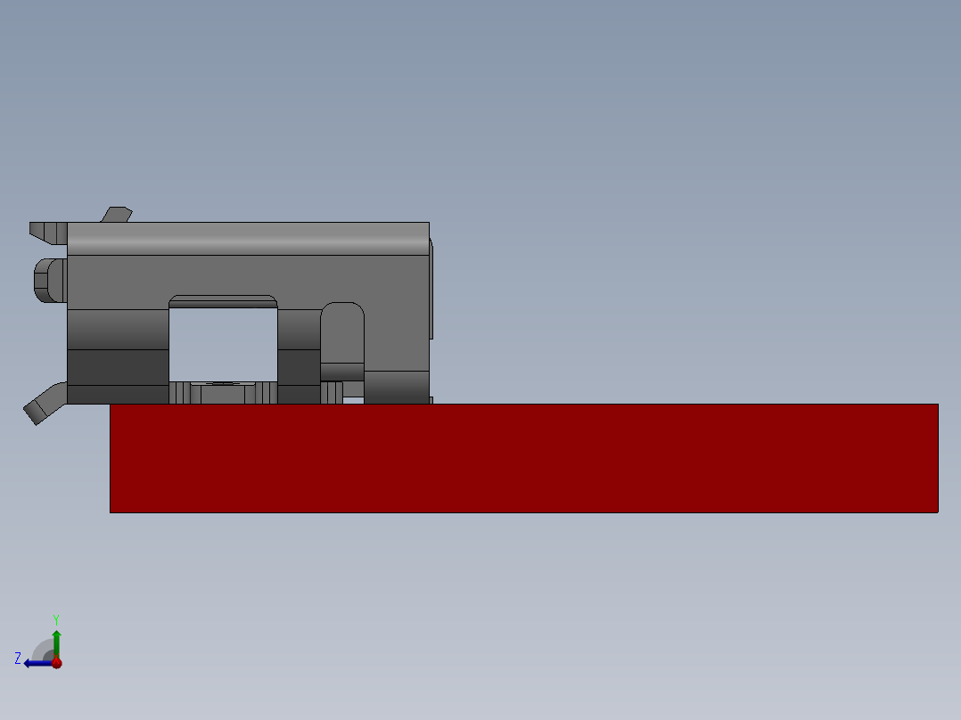 usb micro-b的分线板右视图
