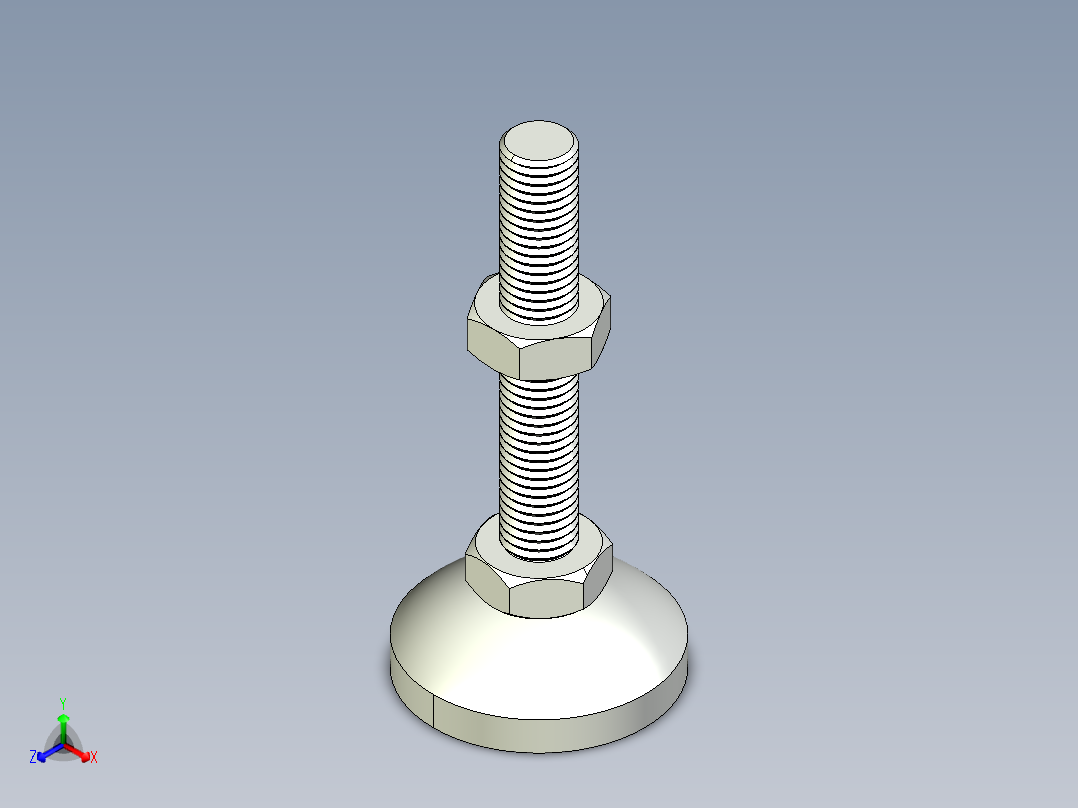 型材-KJN M8 _0 HINGED FOOT 3842502257正等轴测图
