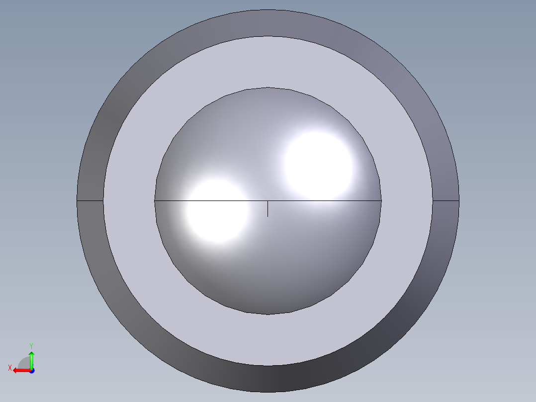 定位珠(重荷重)(英吋)2B05-3D多系列多零件图纸模型后视图