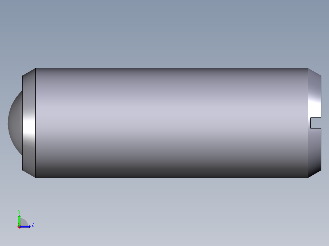 定位珠(重荷重)(英吋)2B05-3D多系列多零件图纸模型左视图