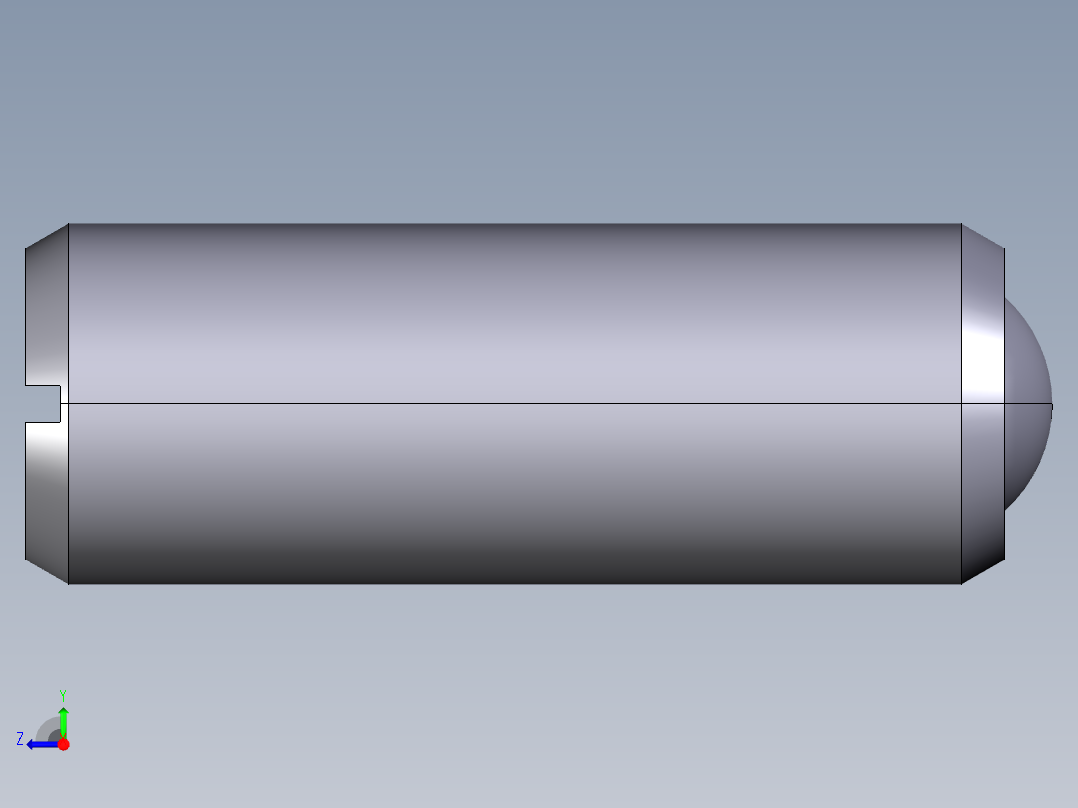 定位珠(重荷重)(英吋)2B05-3D多系列多零件图纸模型右视图