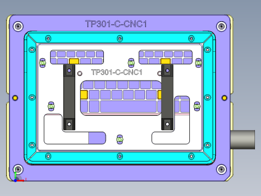 TP301-C-笔记本CNC工装夹具三维模型CNC1-0608前视缩略图
