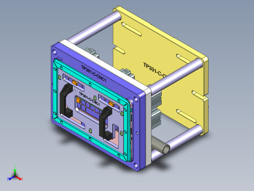 TP301-C-笔记本CNC工装夹具三维模型CNC1-0608正等轴测缩略图