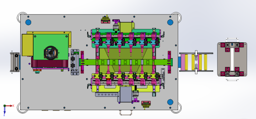 在线水平打孔机（sw18可编辑+工程图+bom）缩略图