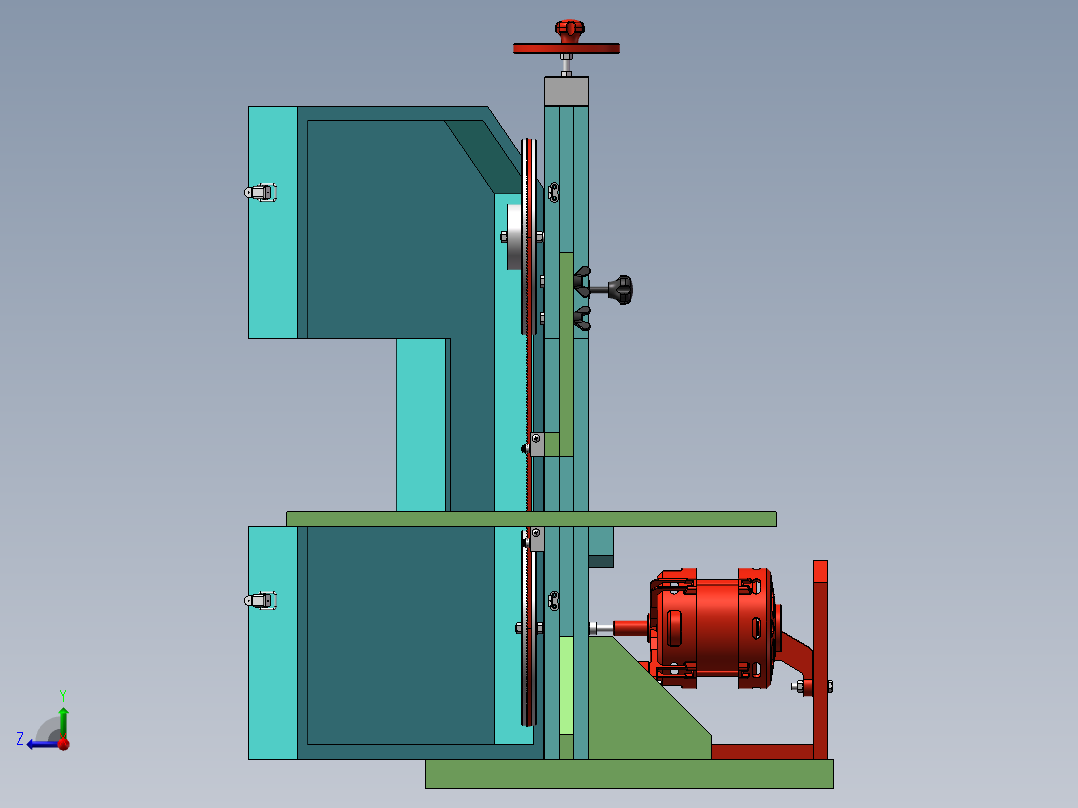胶合板带锯sw16右视图