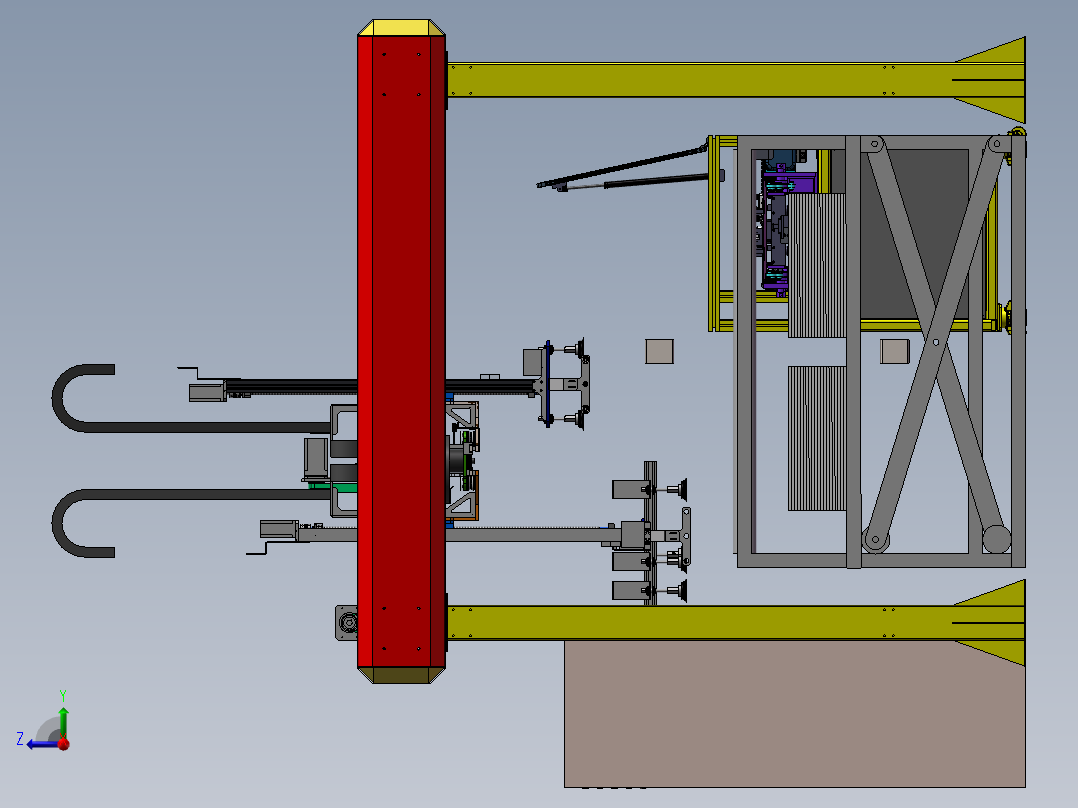 电子物料自动检测生产线sw17右视图