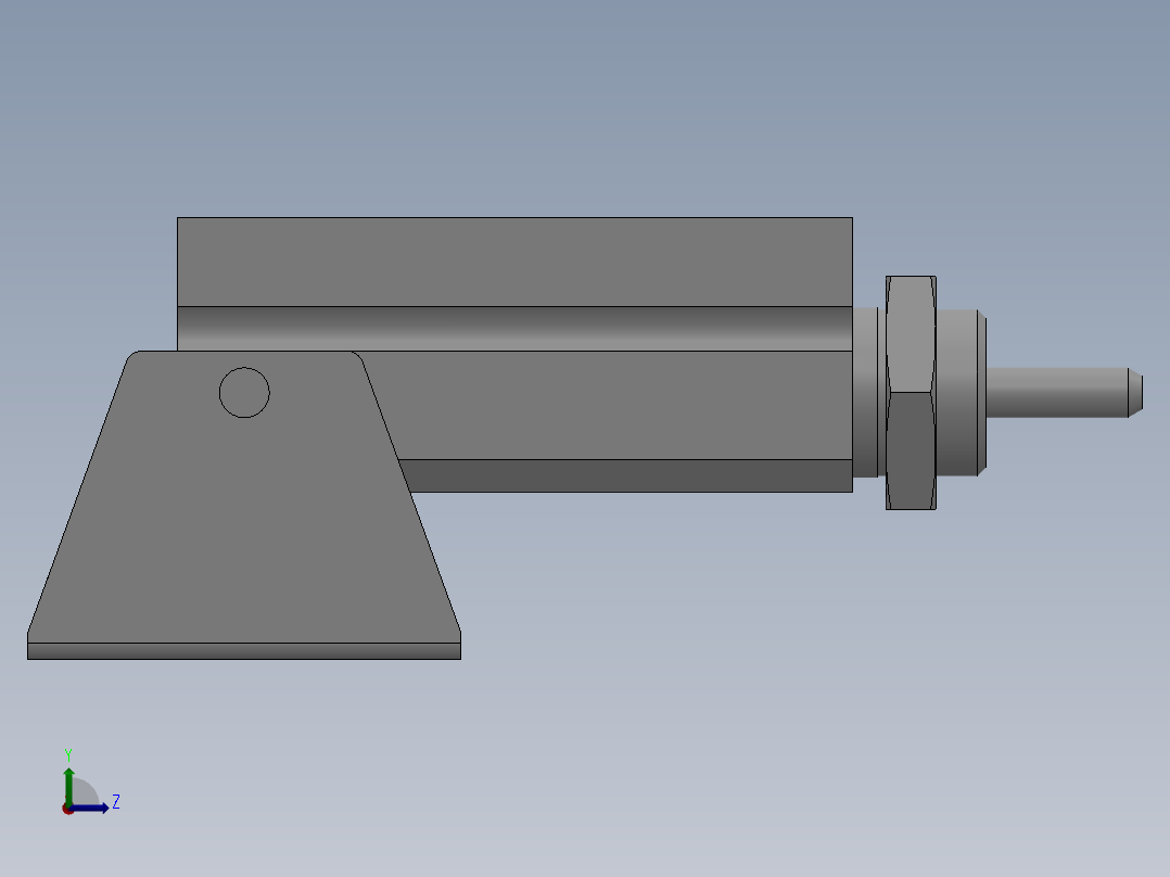 针型气缸 CDJPB系列 12款左视图
